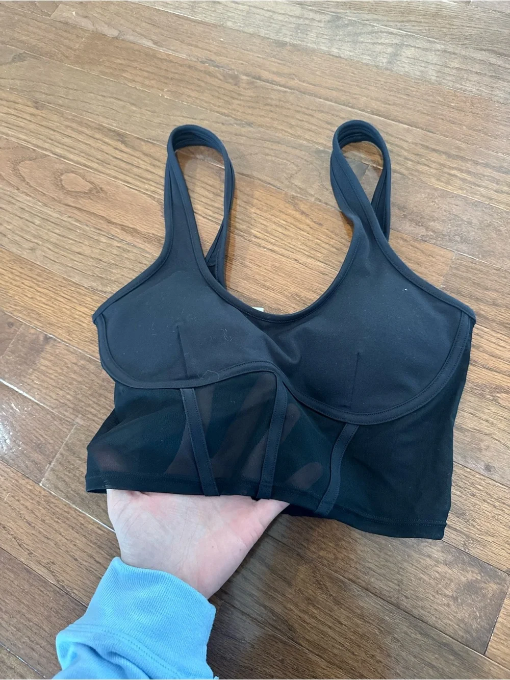 ALO Yoga Black Longline Underwire Bralette